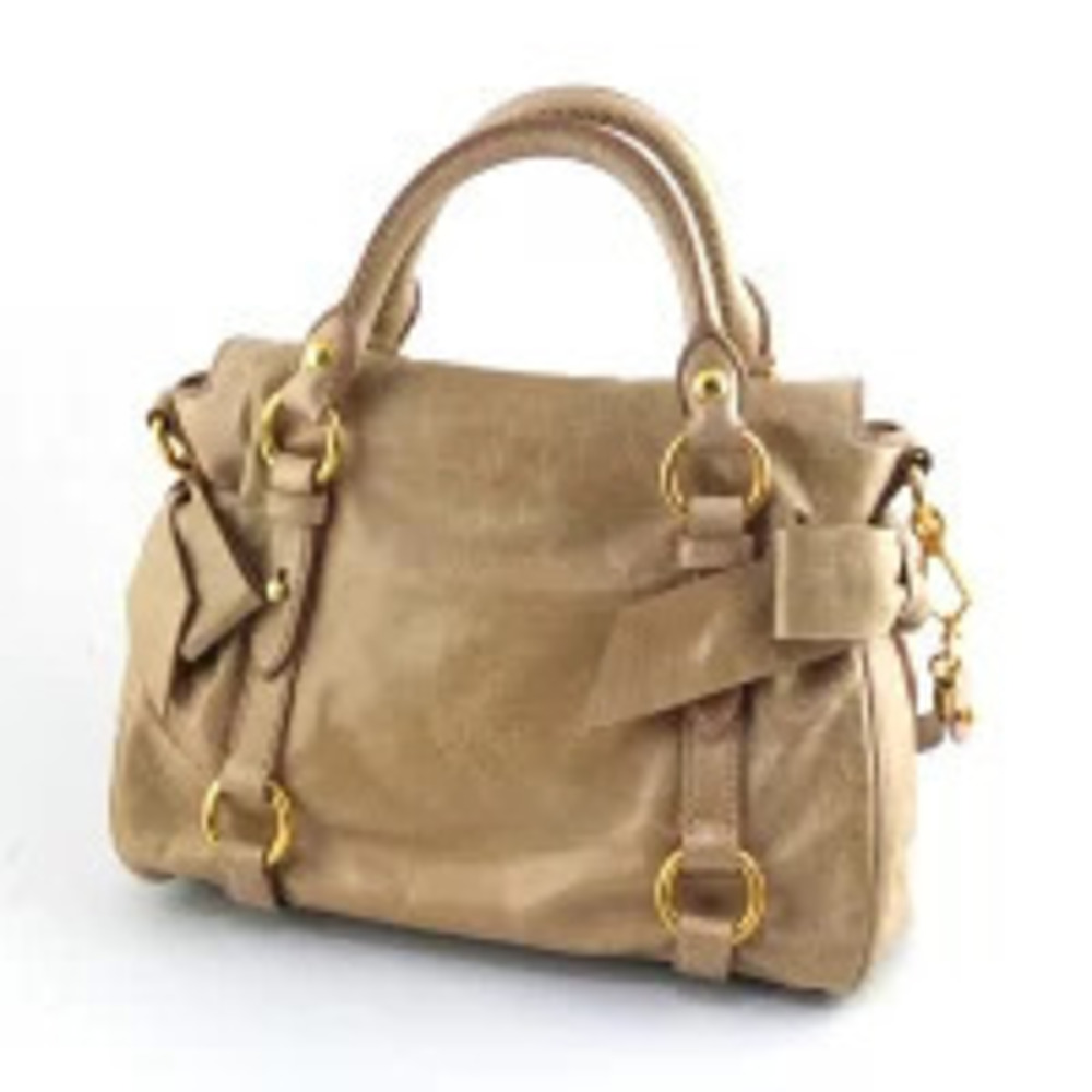 Miu Miu Beige Side Shoulder Bag Rion Tan